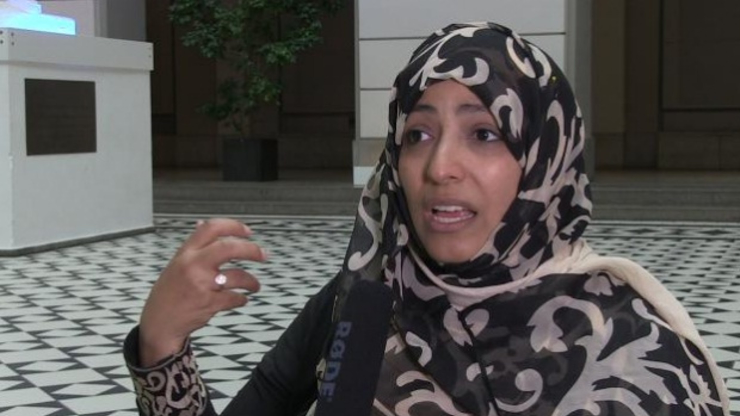 Tawakkol Karman’s TV interview with Berlin-based TV new magazine “ Kontext TV at the World Congress of the International Peace Bureau, “Disarm for a Climate of Peace,” at the Technical University of Berlin